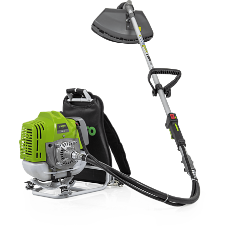 Desbrozadora
  térmica de mochila 52cm³
    Corte 25cm Cuchilla e hilo nylon Depósito 1L Autonomía 1h30 VITO