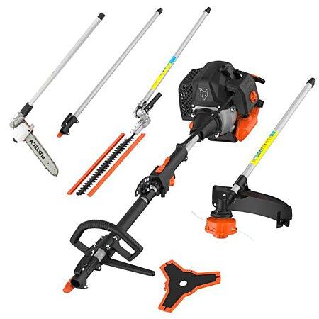 Desbrozadora
  térmica multifunción
    5en1 - FUXTEC FX-MT252ER - Podadora basculante 52cm3 3CV