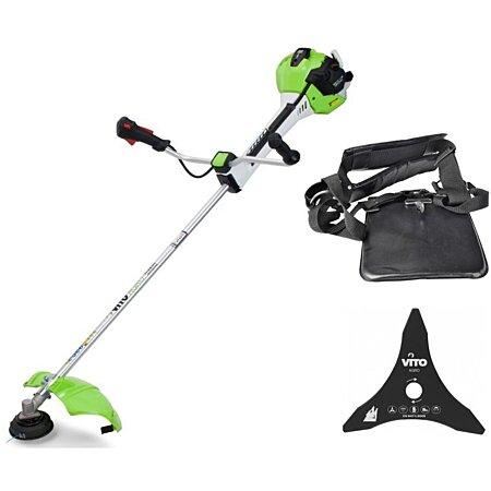 Desbrozadora
  Térmica Motor 52 Cm3
    Arnés 2T 1.9 HP + Hoja de 3 dientes Ø 25,5 cm + Hilo de nailon Ø 2,5 mm