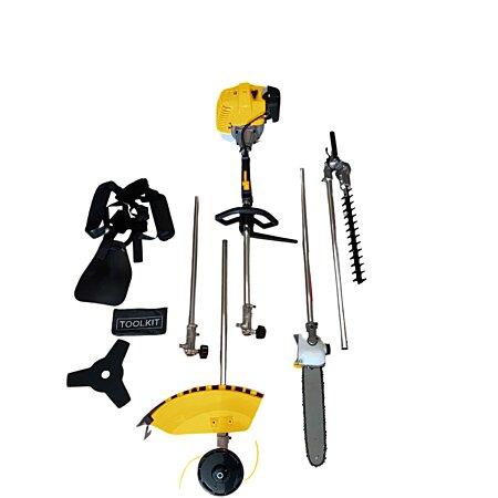 Desbrozadora
  térmica multifunción
    5en1 - 52cm3 (desbrozadora, podadora, cortasetos, cortadora